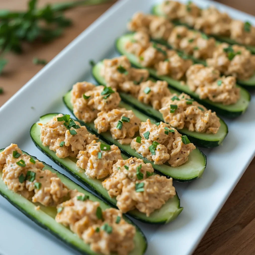 Tuna Cucumber Boats
