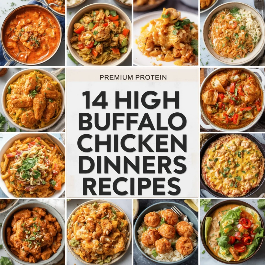 14 High Protein Buffalo Chicken Dinners