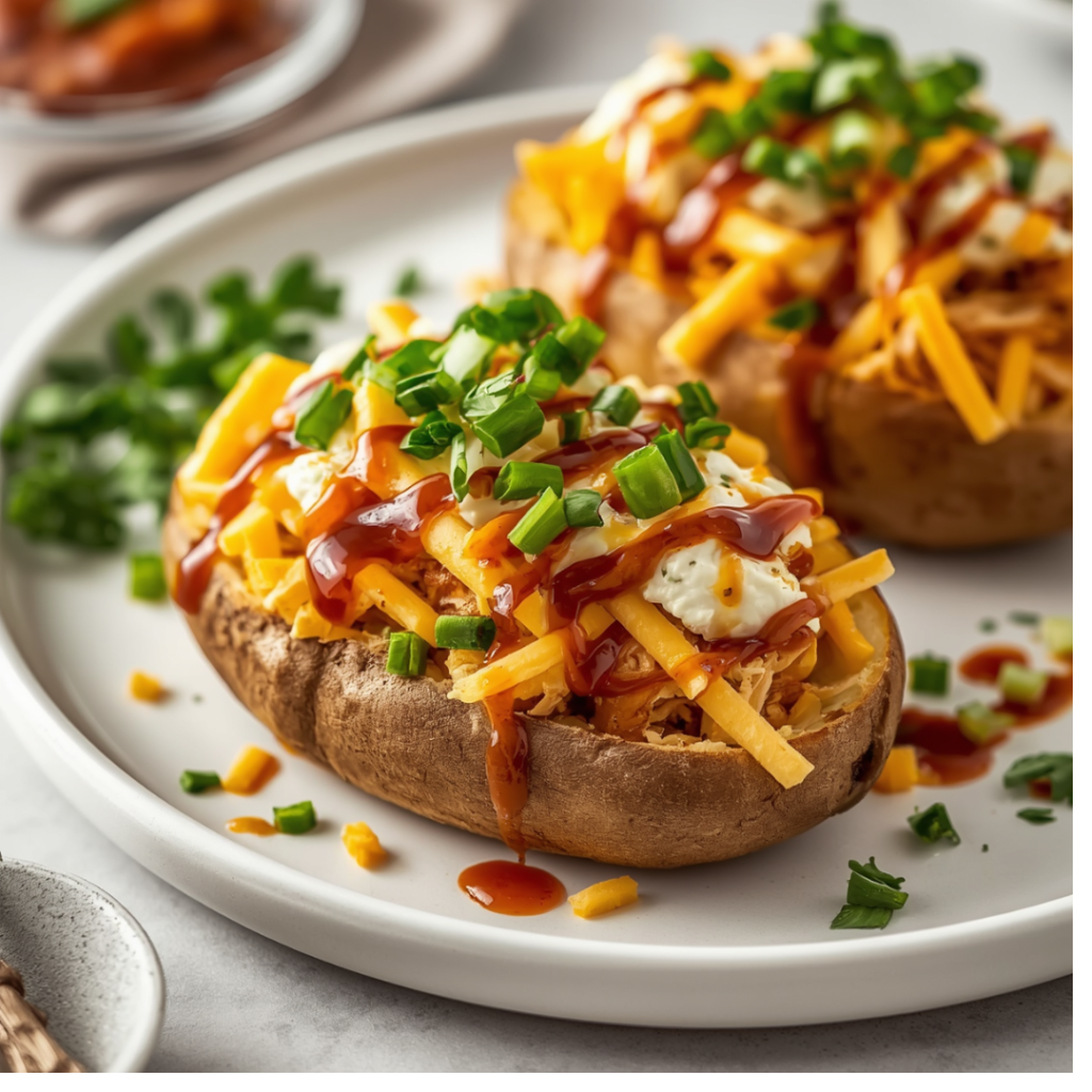 BBQ Chicken Stuffed Potatoes