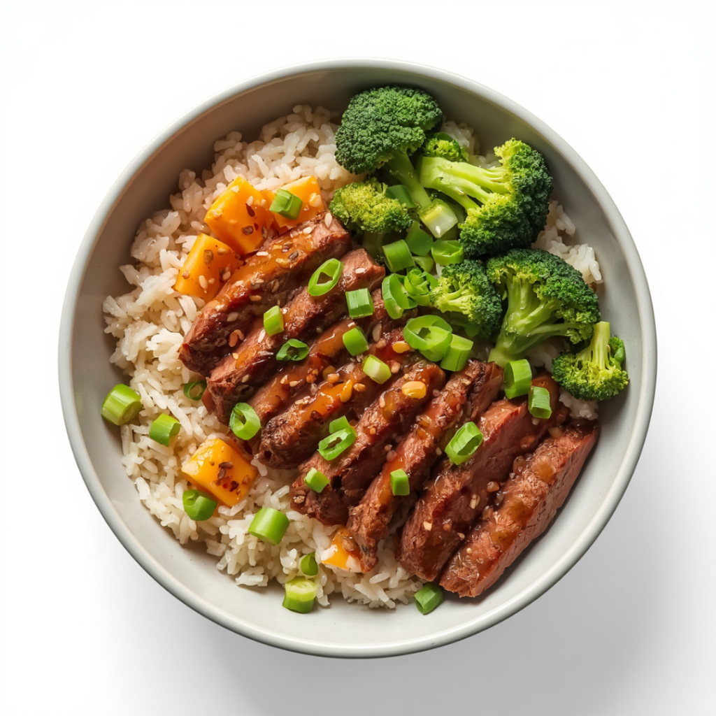Beef Broccoli Brown Rice Bowl