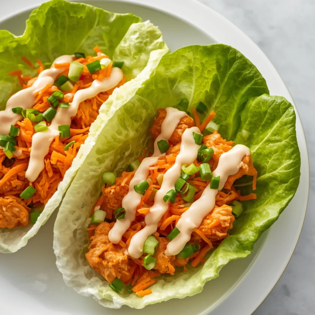 Buffalo Chicken Lettuce Wraps