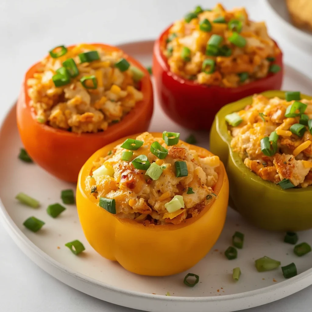Buffalo Chicken Stuffed Peppers