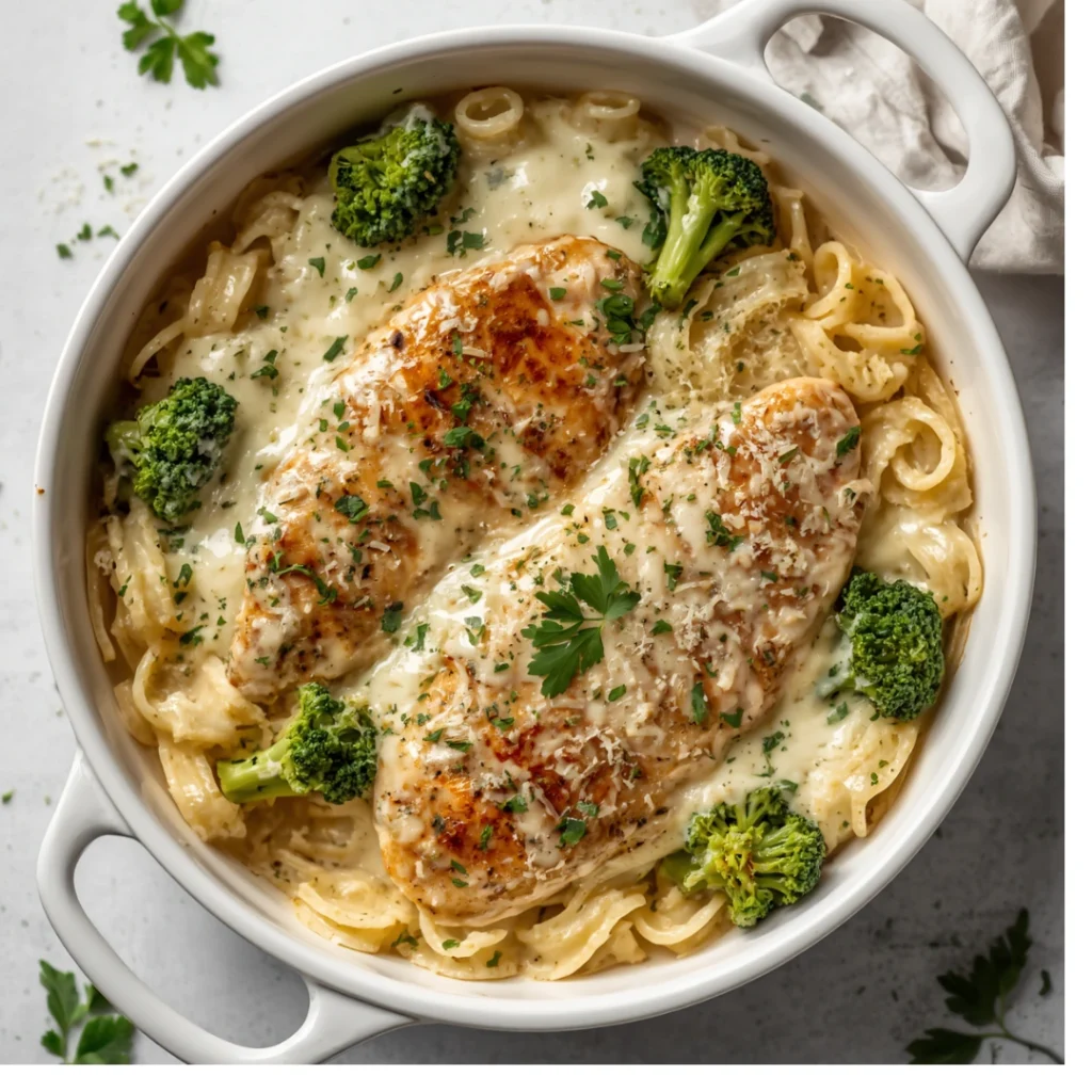 Chicken Alfredo Bake
