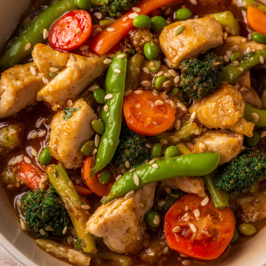 Edamame Chicken Stir Fry