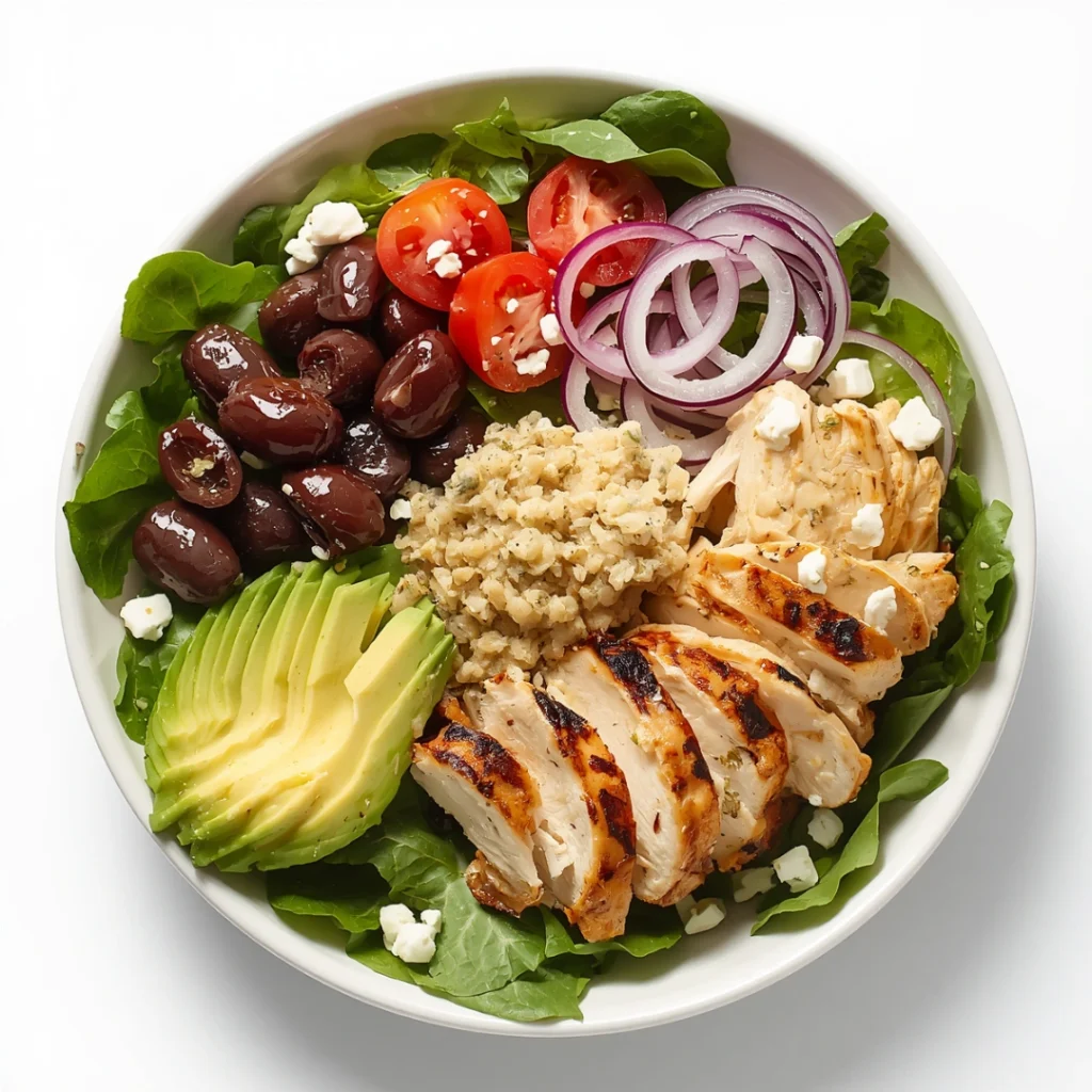 Greek Chicken Avocado Salad