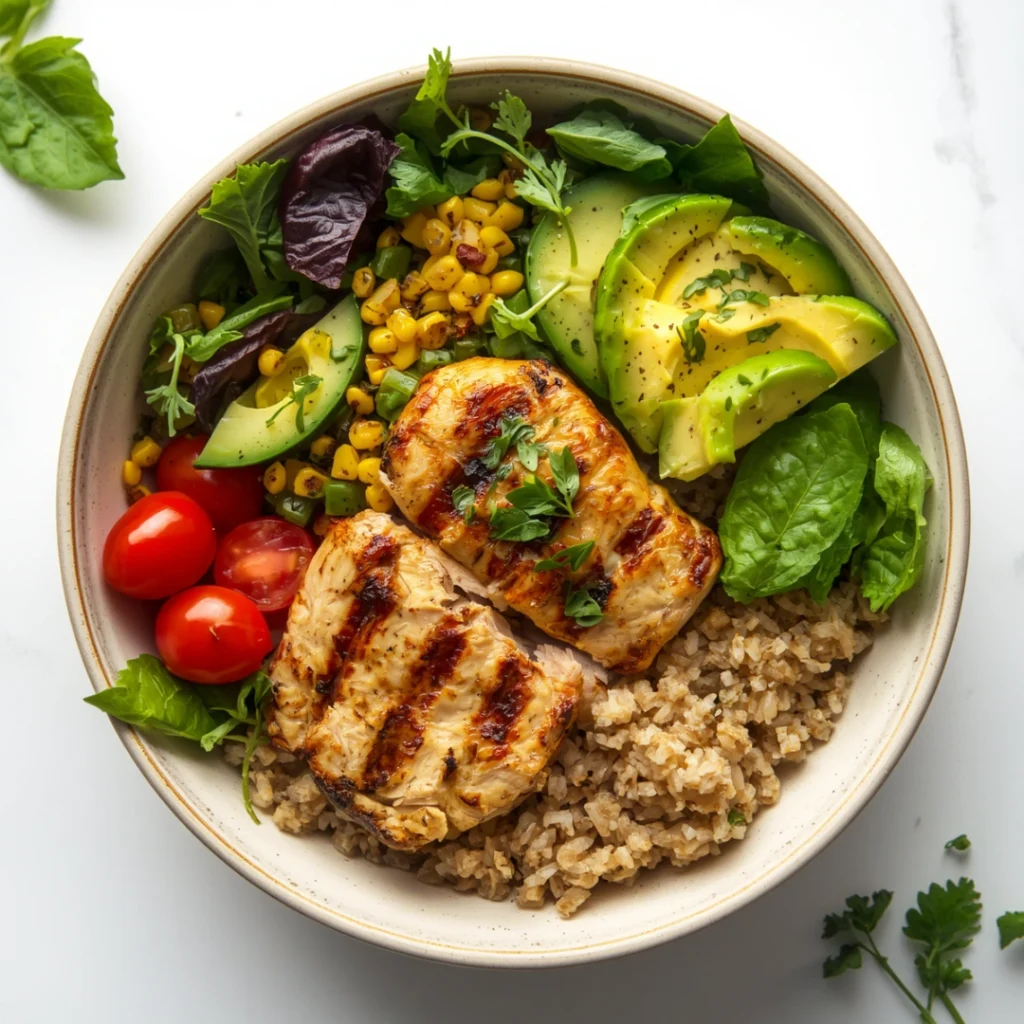 Grilled Chicken Avocado Bowl
