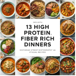 13 High Protein Fiber Rich Dinners