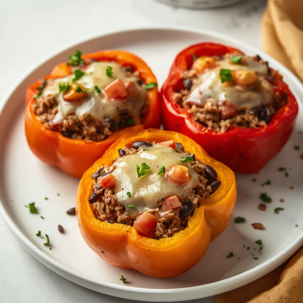 Ground Turkey Stuffed Peppers