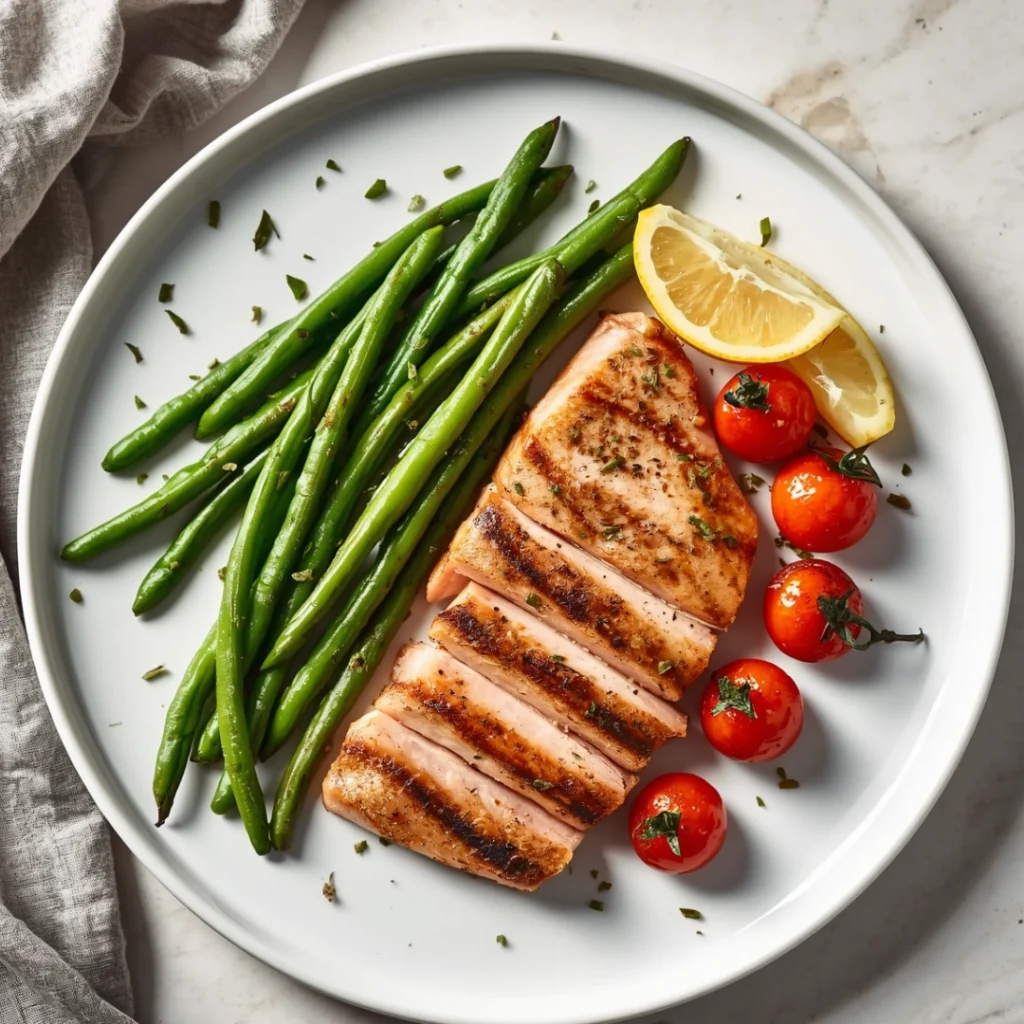 Tuna Steak with Green Beans