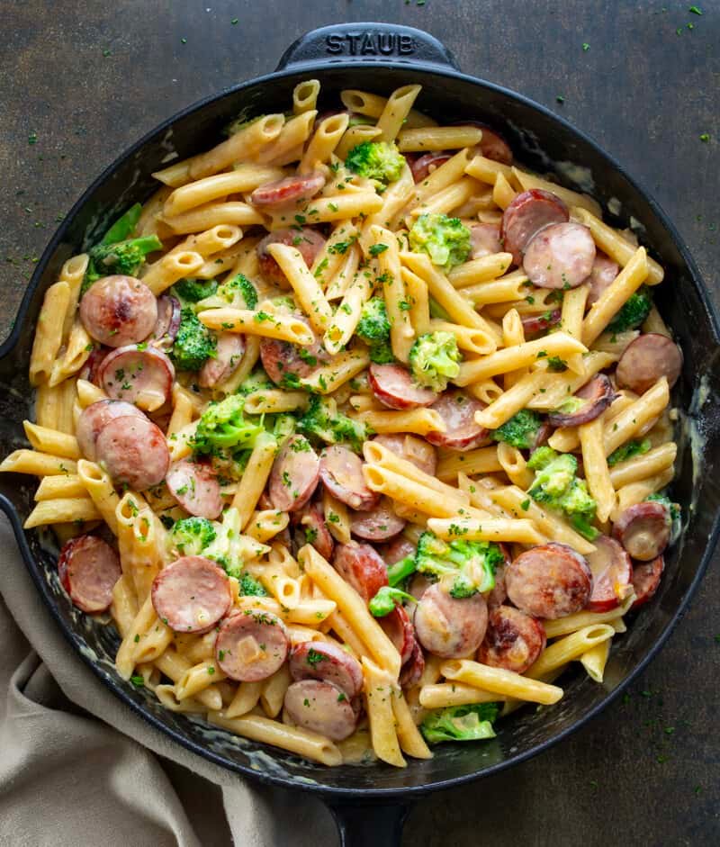 broccoli kielbasa skillet 3 800x941 1
